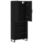Highboard Schwarz 69,5x34x180 cm Holzwerkstoff Highboard Schwarz 69,5x34x180 cm Holzwerkstoff