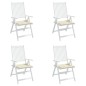 Gartenstuhl-Kissen 4 Stk. Creme 50x50x3 cm Oxford-Gewebe Gartenstuhl-Kissen 4 Stk. Creme 50x50x3 cm Oxford-Gewebe