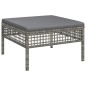 vidaXL 5-tlg. Garten-Lounge-Set mit Kissen Grau Poly Rattan vidaXL 5-tlg. Garten-Lounge-Set mit Kissen Grau Poly Rattan
