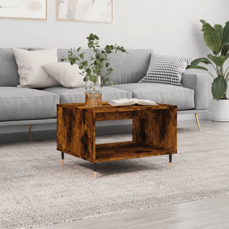 vidaXL Couchtisch Räuchereiche 60x50x40 cm Holzwerkstoff vidaXL Couchtisch Räuchereiche 60x50x40 cm Holzwerkstoff