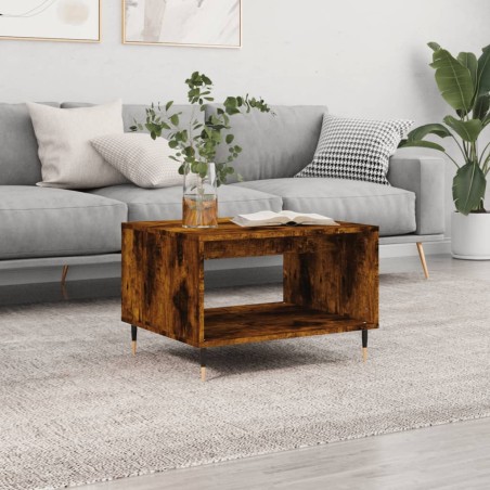 vidaXL Couchtisch Räuchereiche 60x50x40 cm Holzwerkstoff