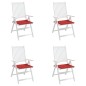 Gartenstuhl-Kissen 4 Stk. Rot 50x50x3 cm Oxford-Gewebe Gartenstuhl-Kissen 4 Stk. Rot 50x50x3 cm Oxford-Gewebe