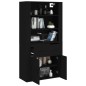 vidaXL Highboard Schwarz Holzwerkstoff vidaXL Highboard Schwarz Holzwerkstoff
