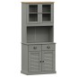 vidaXL Highboard VIGO Grau 78x40x175 cm Massivholz Kiefer vidaXL Highboard VIGO Grau 78x40x175 cm Massivholz Kiefer