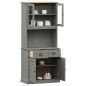 vidaXL Highboard VIGO Grau 78x40x175 cm Massivholz Kiefer vidaXL Highboard VIGO Grau 78x40x175 cm Massivholz Kiefer