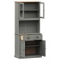 vidaXL Highboard VIGO Grau 78x40x175 cm Massivholz Kiefer vidaXL Highboard VIGO Grau 78x40x175 cm Massivholz Kiefer