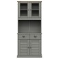 vidaXL Highboard VIGO Grau 78x40x175 cm Massivholz Kiefer vidaXL Highboard VIGO Grau 78x40x175 cm Massivholz Kiefer
