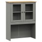 vidaXL Highboard VIGO Grau 78x40x175 cm Massivholz Kiefer vidaXL Highboard VIGO Grau 78x40x175 cm Massivholz Kiefer