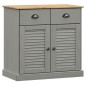 vidaXL Highboard VIGO Grau 78x40x175 cm Massivholz Kiefer vidaXL Highboard VIGO Grau 78x40x175 cm Massivholz Kiefer