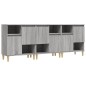 vidaXL Sideboards 3 Stk. Grau Sonoma 60x35x70 cm Holzwerkstoff vidaXL Sideboards 3 Stk. Grau Sonoma 60x35x70 cm Holzwerkstoff