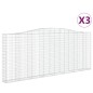 vidaXL Gabionen mit Hochbogen 3 Stk. 400x30x160/180cm Verzinktes Eisen vidaXL Gabionen mit Hochbogen 3 Stk. 400x30x160/180cm Verzinktes Eisen