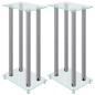 vidaXL Lautsprecher-Ständer 2 Stk. Silbern Hartglas 4 Säulen vidaXL Lautsprecher-Ständer 2 Stk. Silbern Hartglas 4 Säulen