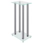 vidaXL Lautsprecher-Ständer 2 Stk. Silbern Hartglas 4 Säulen vidaXL Lautsprecher-Ständer 2 Stk. Silbern Hartglas 4 Säulen