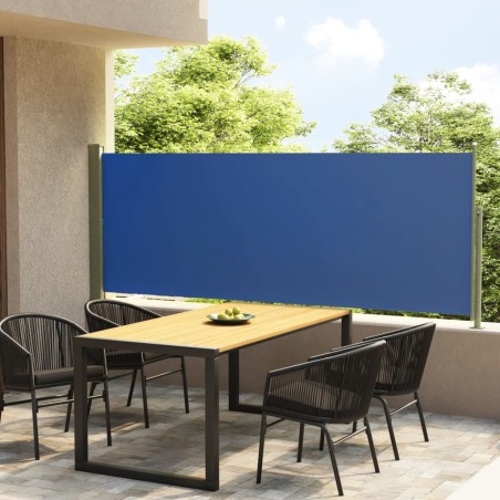 vidaXL Seitenmarkise Ausziehbar 117x300 cm Blau