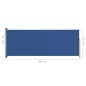 vidaXL Seitenmarkise Ausziehbar 117x300 cm Blau vidaXL Seitenmarkise Ausziehbar 117x300 cm Blau