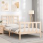 vidaXL Massivholzbett mit Kopfteil 90x200 cm vidaXL Massivholzbett mit Kopfteil 90x200 cm