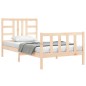 vidaXL Massivholzbett mit Kopfteil 90x200 cm vidaXL Massivholzbett mit Kopfteil 90x200 cm