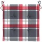 Gartenstuhl-Kissen 2Stk. Rot Karomuster 40x40x3cm Oxford-Gewebe Gartenstuhl-Kissen 2Stk. Rot Karomuster 40x40x3cm Oxford-Gewebe