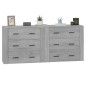 vidaXL Sideboards 2 Stk. Grau Sonoma Holzwerkstoff vidaXL Sideboards 2 Stk. Grau Sonoma Holzwerkstoff
