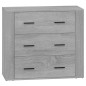 vidaXL Sideboards 2 Stk. Grau Sonoma Holzwerkstoff vidaXL Sideboards 2 Stk. Grau Sonoma Holzwerkstoff
