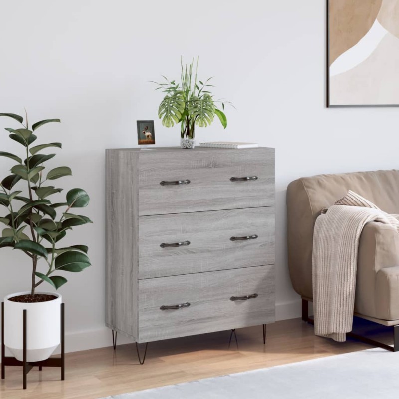 vidaXL Sideboard Grau Sonoma 69,5x34x90 cm Holzwerkstoff vidaXL Sideboard Grau Sonoma 69,5x34x90 cm Holzwerkstoff