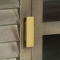 vidaXL TV-Schrank Grau mit Messing 110 x 30 x 48 cm Mangoholz Massiv vidaXL TV-Schrank Grau mit Messing 110 x 30 x 48 cm Mangoholz Massiv