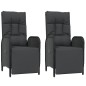 vidaXL 5-tlg. Garten-Essgruppe mit Kissen Schwarz Poly Rattan vidaXL 5-tlg. Garten-Essgruppe mit Kissen Schwarz Poly Rattan