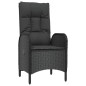 vidaXL 5-tlg. Garten-Essgruppe mit Kissen Schwarz Poly Rattan vidaXL 5-tlg. Garten-Essgruppe mit Kissen Schwarz Poly Rattan