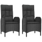 vidaXL 5-tlg. Garten-Essgruppe mit Kissen Schwarz Poly Rattan vidaXL 5-tlg. Garten-Essgruppe mit Kissen Schwarz Poly Rattan