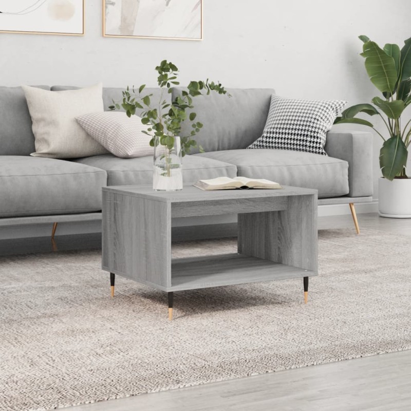 vidaXL Couchtisch Grau Sonoma 60x50x40 cm Holzwerkstoff vidaXL Couchtisch Grau Sonoma 60x50x40 cm Holzwerkstoff