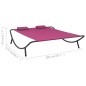Garten-Sonnenliege Stoff Rosa Garten-Sonnenliege Stoff Rosa