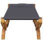 Loungebett 100x188,5x44 cm Bugholz Massiv Anthrazit Loungebett 100x188,5x44 cm Bugholz Massiv Anthrazit