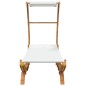 Loungebett mit Dach 100x190x134 cm Bugholz Massiv Creme Loungebett mit Dach 100x190x134 cm Bugholz Massiv Creme