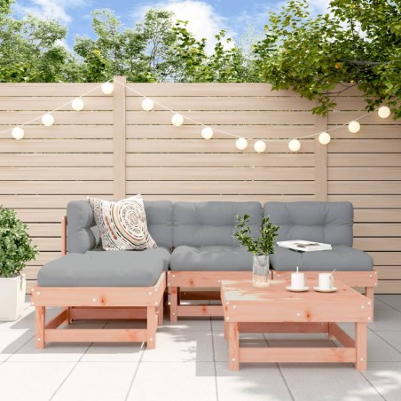 vidaXL 5-tlg. Garten-Lounge-Set mit Kissen Massivholz Douglasie