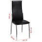 vidaXL Esszimmerstühle 4 Stk. Schwarz Kunstleder vidaXL Esszimmerstühle 4 Stk. Schwarz Kunstleder