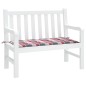 Gartenbank-Auflage Rot Karomuster 120x50x3 cm Oxford-Gewebe Gartenbank-Auflage Rot Karomuster 120x50x3 cm Oxford-Gewebe