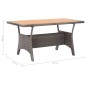 vidaXL Gartentisch Grau 120x70x66 cm Akazie Massivholz vidaXL Gartentisch Grau 120x70x66 cm Akazie Massivholz