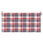 Gartenbank-Auflage Rot Karomuster 120x50x3 cm Oxford-Gewebe Gartenbank-Auflage Rot Karomuster 120x50x3 cm Oxford-Gewebe