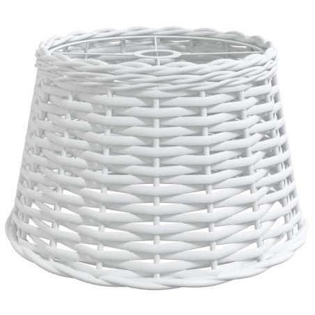 vidaXL Lampenschirm Weiß Ø38x23 cm Korbweide