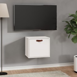 vidaXL Wandschrank Weiß 40x30x35 cm Massivholz Kiefer