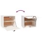 vidaXL Wandschrank Weiß 40x30x35 cm Massivholz Kiefer vidaXL Wandschrank Weiß 40x30x35 cm Massivholz Kiefer