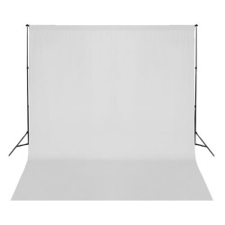 vidaXL Fotohintergrund Baumwolle Weiß 300 x 300 cm 