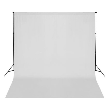 vidaXL Fotohintergrund Baumwolle Weiß 300 x 300 cm 