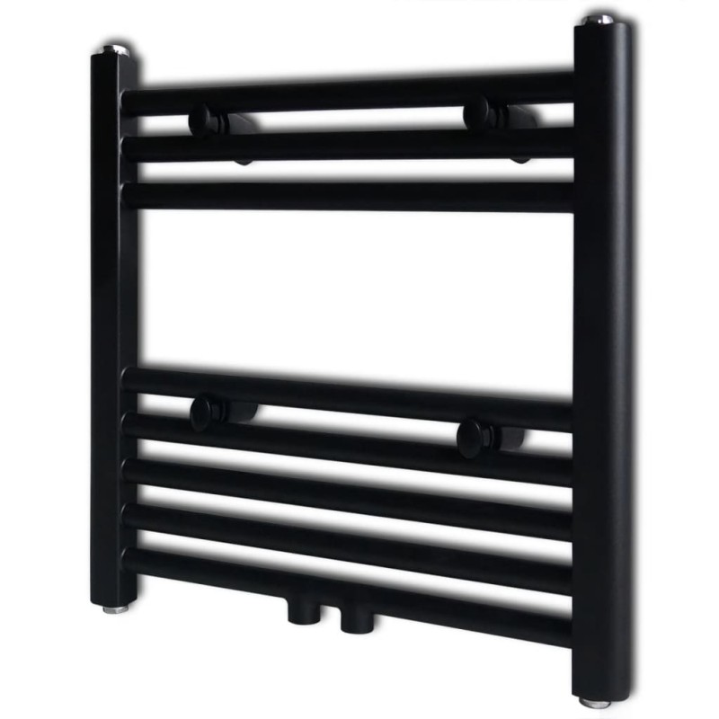 Handtuchheizkörper Warmwasser Gerade Schwarz 480x480 mm Handtuchheizkörper Warmwasser Gerade Schwarz 480x480 mm