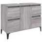 vidaXL Waschbeckenunterschrank Grau Sonoma 80x33x60 cm Holzwerkstoff vidaXL Waschbeckenunterschrank Grau Sonoma 80x33x60 cm Holzwerkstoff