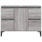 vidaXL Waschbeckenunterschrank Grau Sonoma 80x33x60 cm Holzwerkstoff vidaXL Waschbeckenunterschrank Grau Sonoma 80x33x60 cm Holzwerkstoff