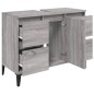 vidaXL Waschbeckenunterschrank Grau Sonoma 80x33x60 cm Holzwerkstoff vidaXL Waschbeckenunterschrank Grau Sonoma 80x33x60 cm Holzwerkstoff