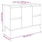 vidaXL Waschbeckenunterschrank Grau Sonoma 80x33x60 cm Holzwerkstoff vidaXL Waschbeckenunterschrank Grau Sonoma 80x33x60 cm Holzwerkstoff