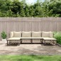 vidaXL 6-tlg. Garten-Lounge-Set mit Kissen Anthrazit Poly Rattan vidaXL 6-tlg. Garten-Lounge-Set mit Kissen Anthrazit Poly Rattan