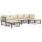 vidaXL 6-tlg. Garten-Lounge-Set mit Kissen Anthrazit Poly Rattan vidaXL 6-tlg. Garten-Lounge-Set mit Kissen Anthrazit Poly Rattan